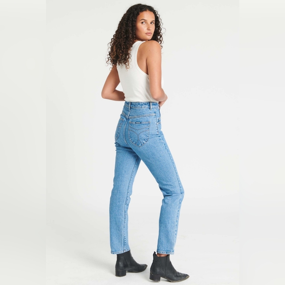 ROLLA'S High-Rise Straight Leg Duster Jeans, size 6